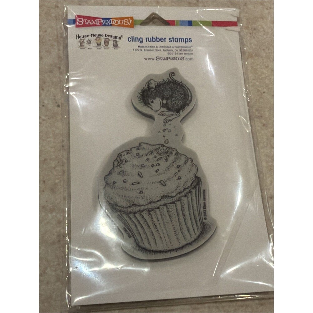 CUPCAKE JUMP House Mouse Ellen Jareckie HMCP05 cake birthday frosting Stamp